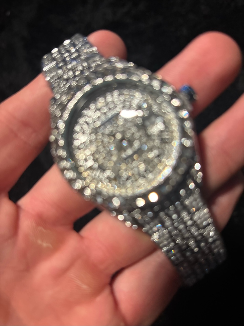 Silver and Black Roman Bussdown Watch